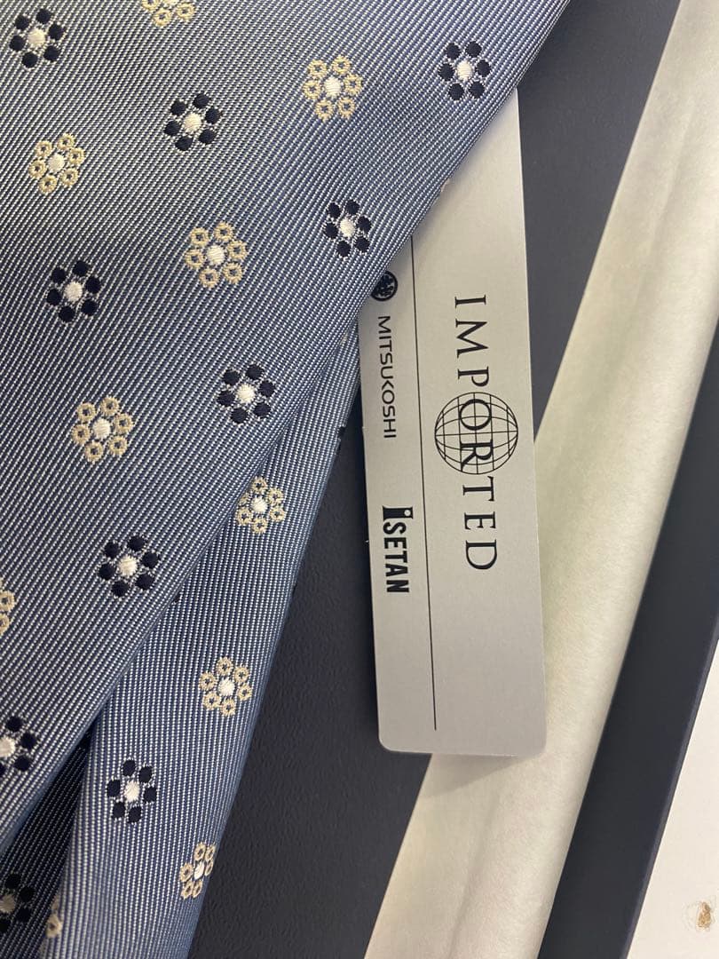 ドレイクス DRAKES 花柄 シルクネクタイ 伊勢丹