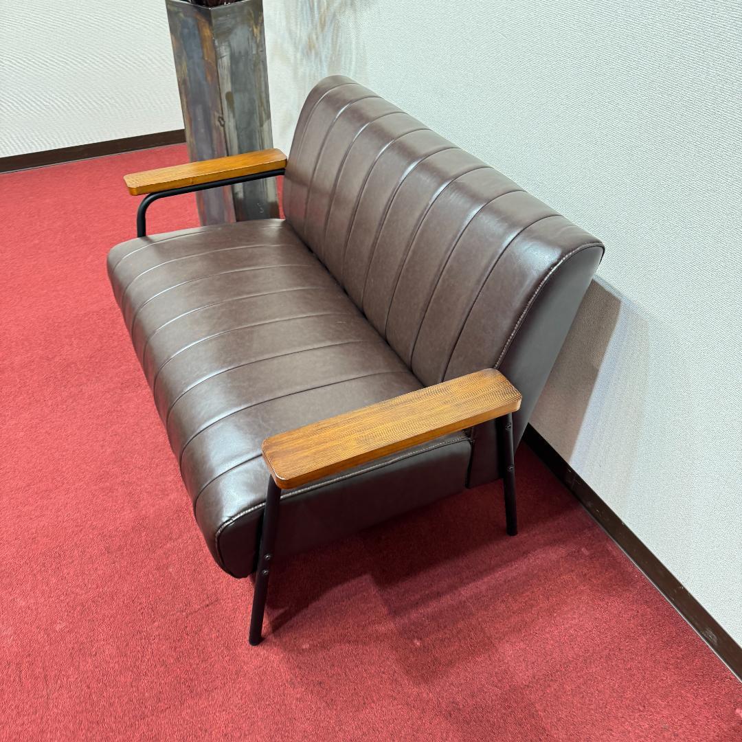 東京２３区配達無料　ニトリ2人掛けソファ　Nシールド ステイン2KD DBR