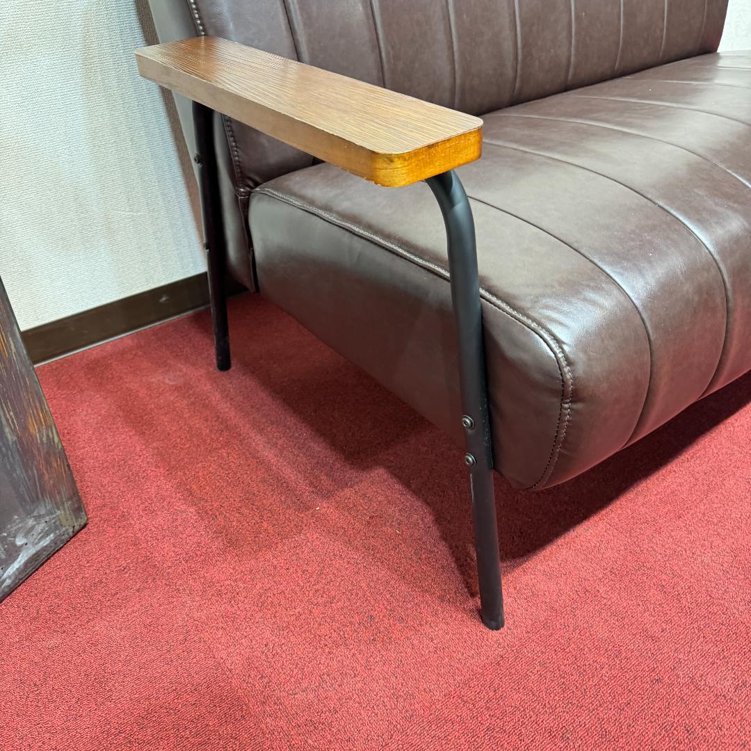 東京２３区配達無料　ニトリ2人掛けソファ　Nシールド ステイン2KD DBR