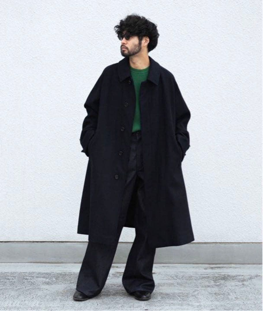 【LE】WOOL BAL COLLAR COATネイビー 2