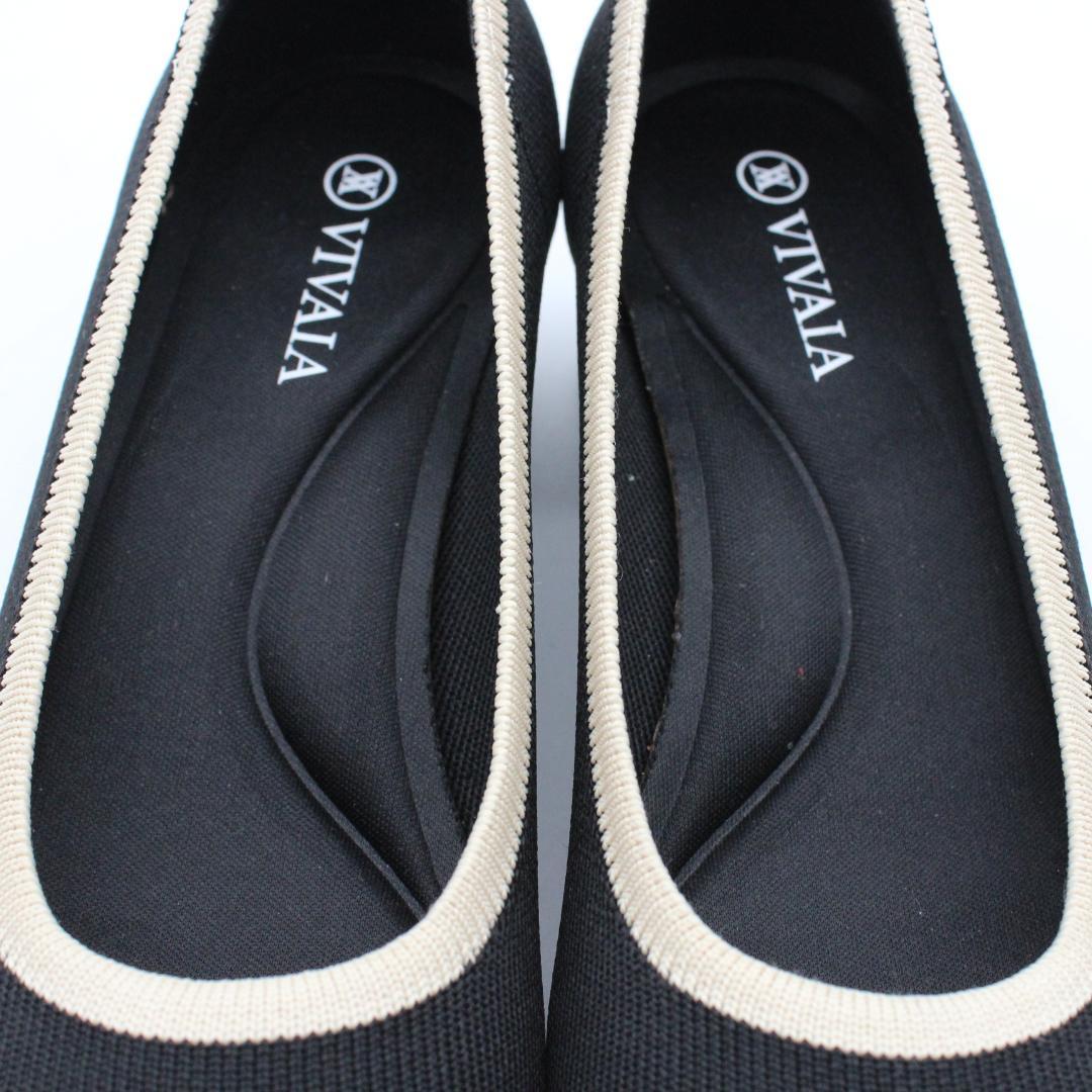 58■新品♪VIVALA ラウンドトゥチャンキーヒールパンプス(36半)