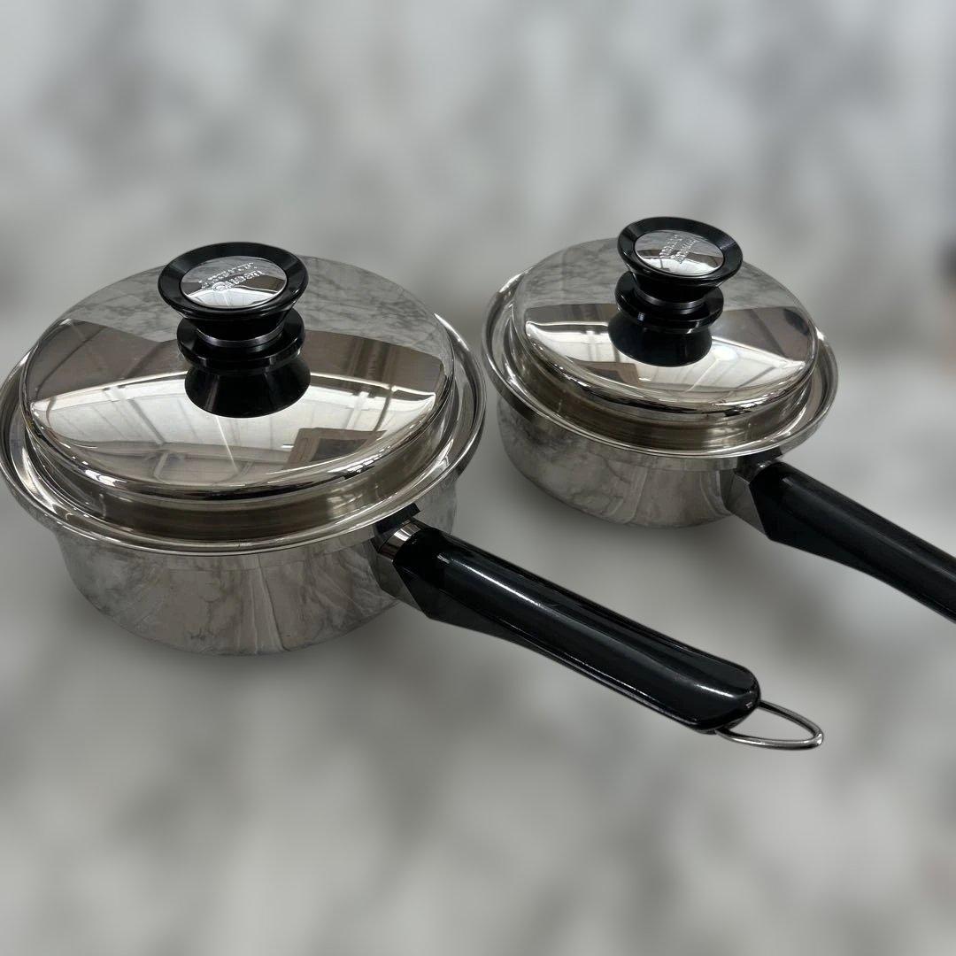 Amway アムウェイ クィーン ステンレススチール 小ソースパン/中フライパン