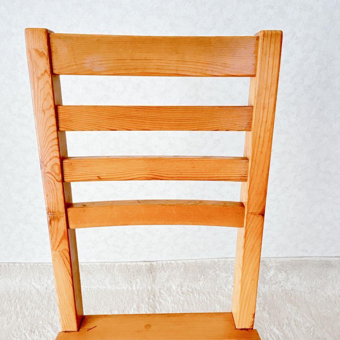 美品】天然木 ダイニング リビング スラットバックチェア カントリー