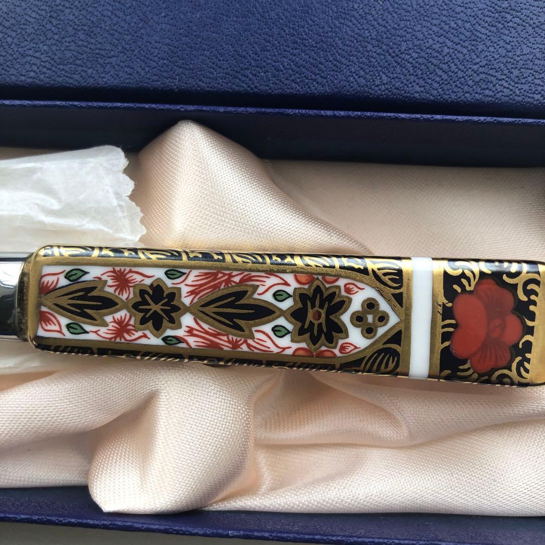 英国購入 ロイヤルクラウンダービー オールドイマリ レターナイフ レア