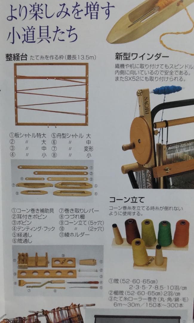 SAORI さをり 織機 織り機 SX60 織幅60㎝ 折りたたみ式