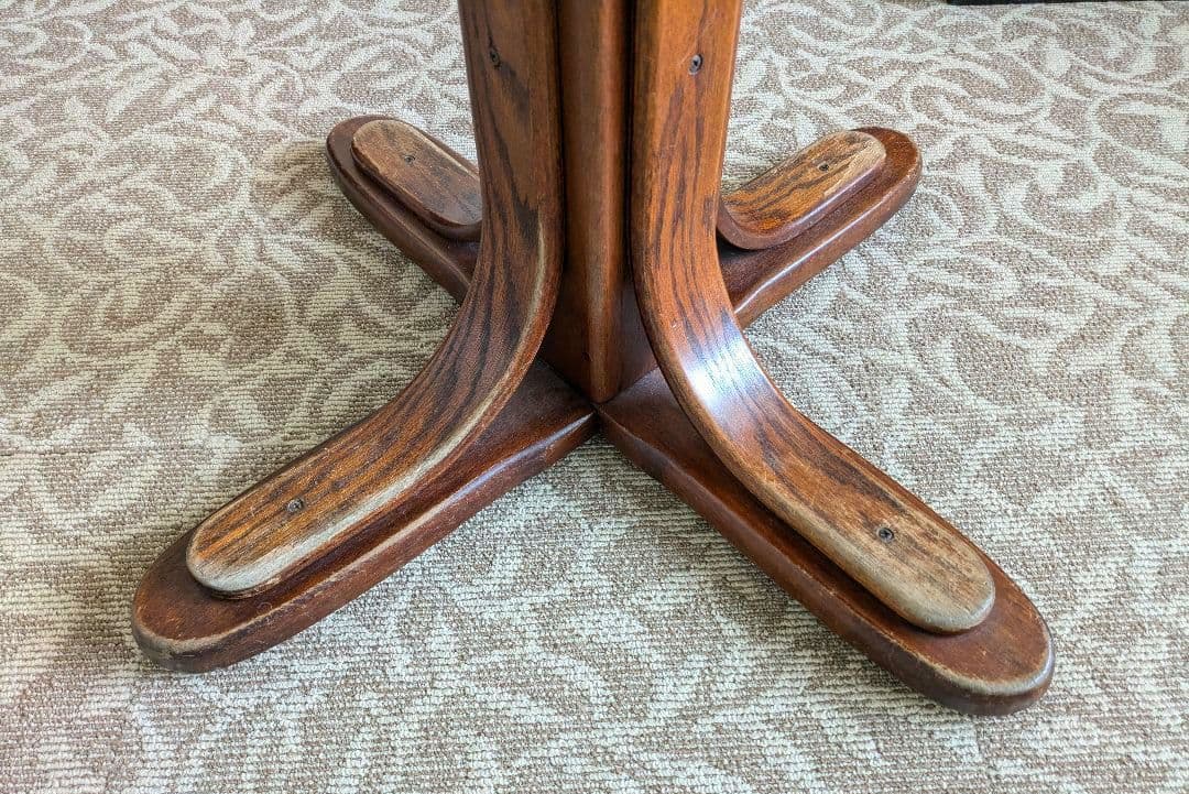 はらっぱ様　シンリー　伸長式ダイニングテーブル　カントリー調　木製　円形机