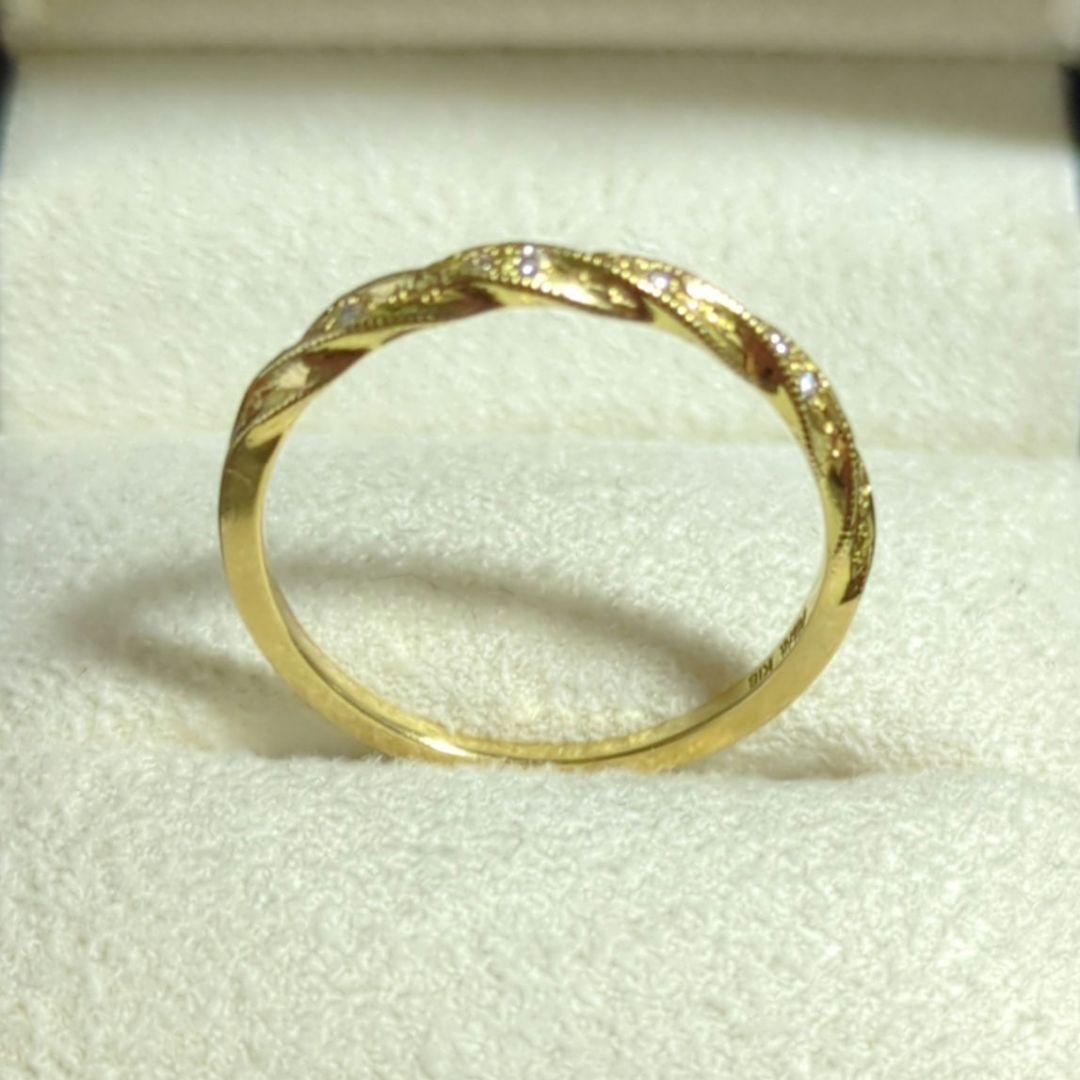 AHKAH　K18YGダイヤモンドリング