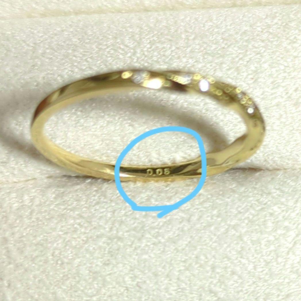 AHKAH　K18YGダイヤモンドリング