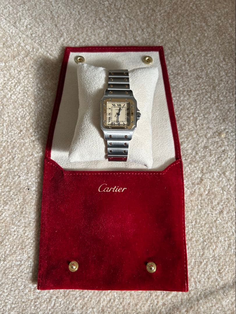 カルティエ　サントス　ガルべLMクォーツ正規OH済ユニセックス