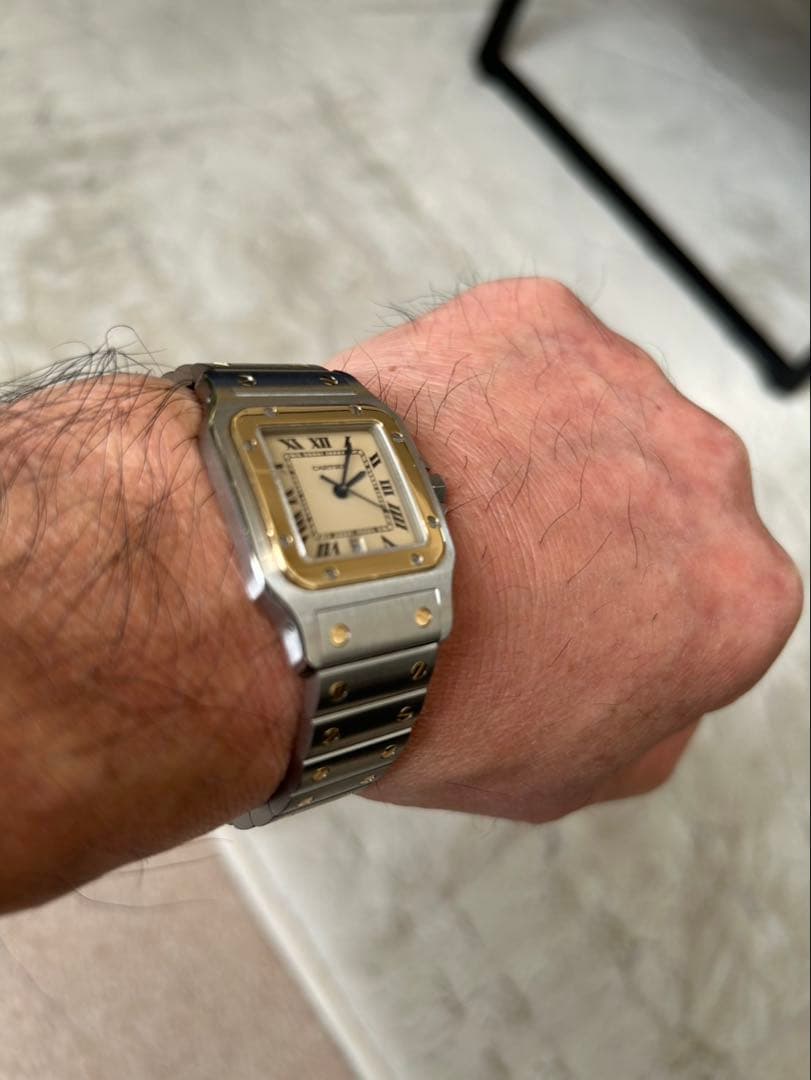 カルティエ　サントス　ガルべLMクォーツ正規OH済ユニセックス