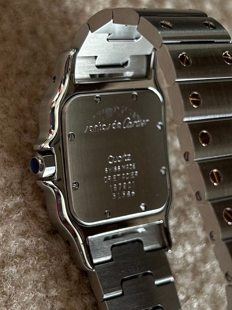 カルティエ　サントス　ガルべLMクォーツ正規OH済ユニセックス