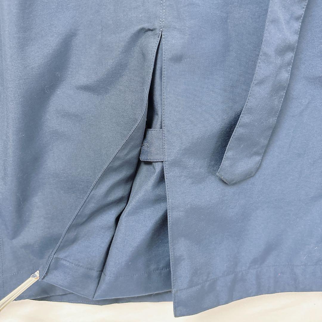 エーグル◆ゴアテックスステンカラーコート(M)紺 フード付き 防水 高機能素材