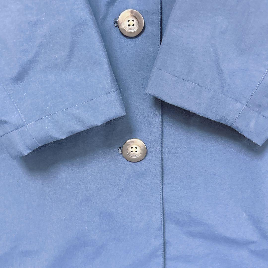 エーグル◆ゴアテックスステンカラーコート(M)紺 フード付き 防水 高機能素材