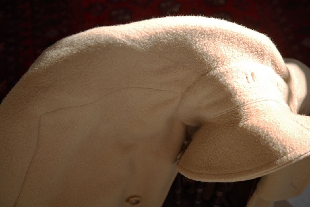 【希少】1980' Burberry サドルショルダーウールカシミアコート