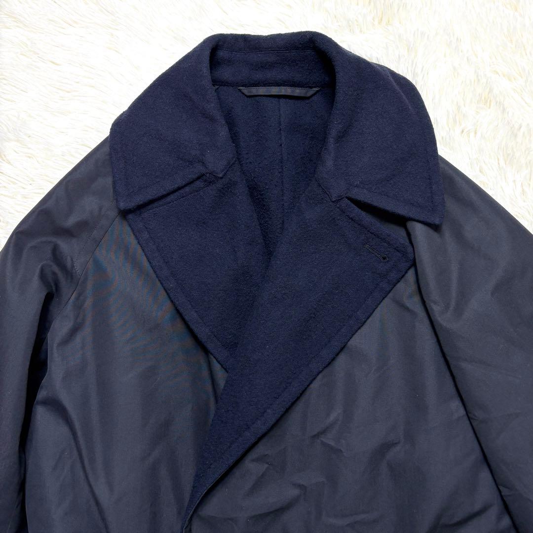 【美品】comoli タイロッケンコート 15AW ネイビー ウールナッピング