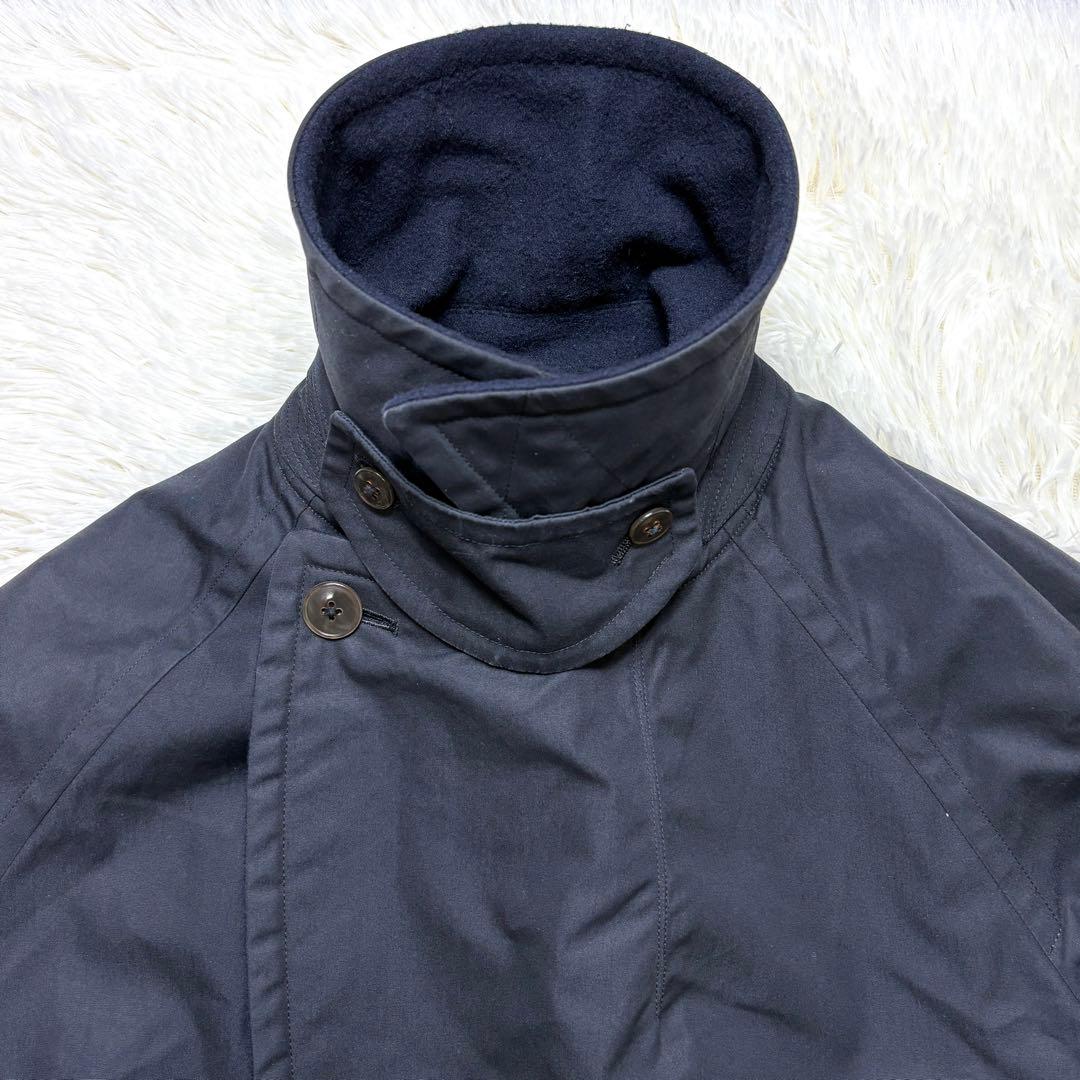 【美品】comoli タイロッケンコート 15AW ネイビー ウールナッピング