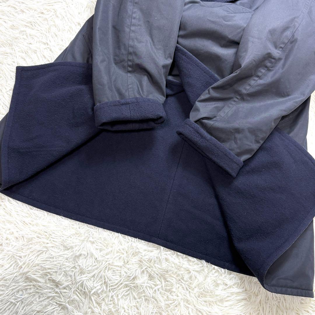 【美品】comoli タイロッケンコート 15AW ネイビー ウールナッピング