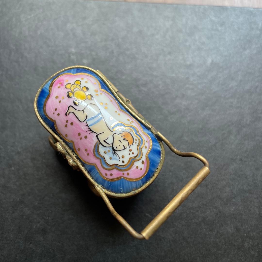 レア　リモージュ　ボックス　ピルケース　可愛いベビーカー