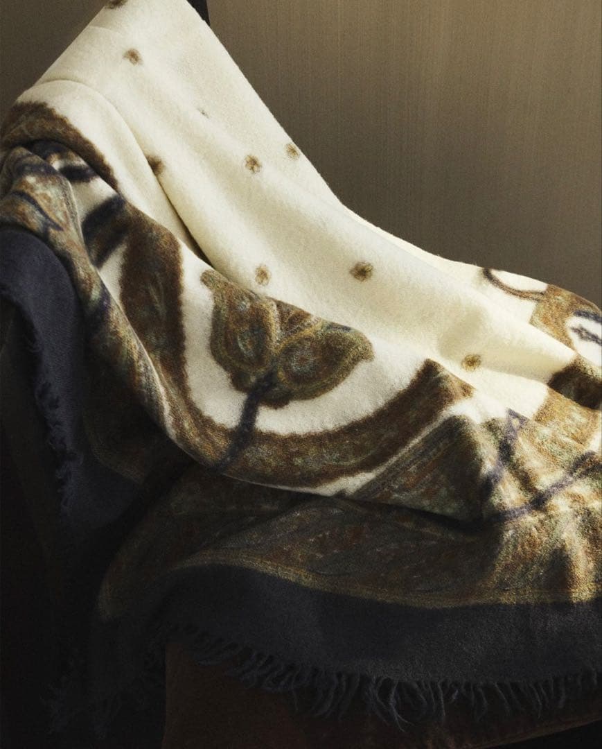 新品　完売品　ZARA ウール　ブランケット　マルチカバー　新作