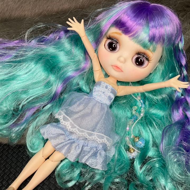 アイシードール 白肌 パール グリーンミックス カスタム ガラス目 アイチェンジ