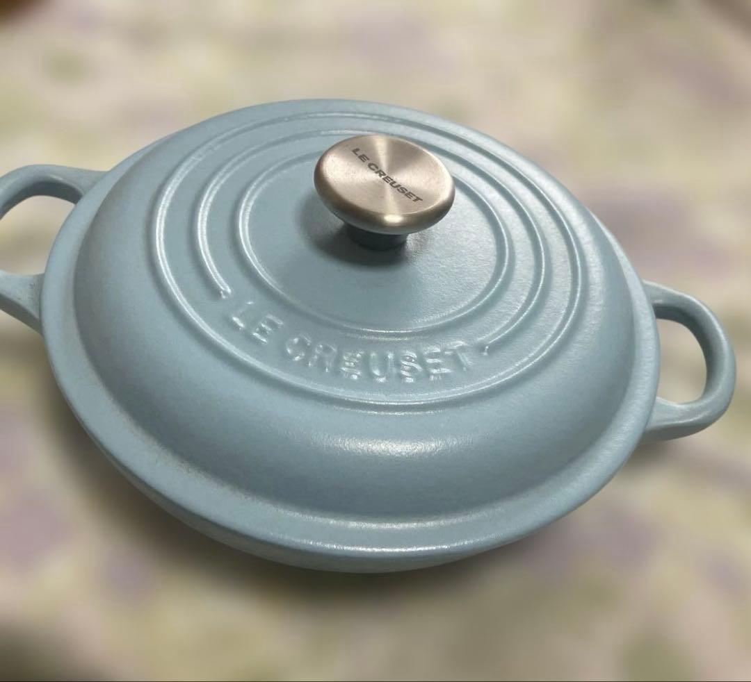 LE CREUSET 両手鍋 水色18