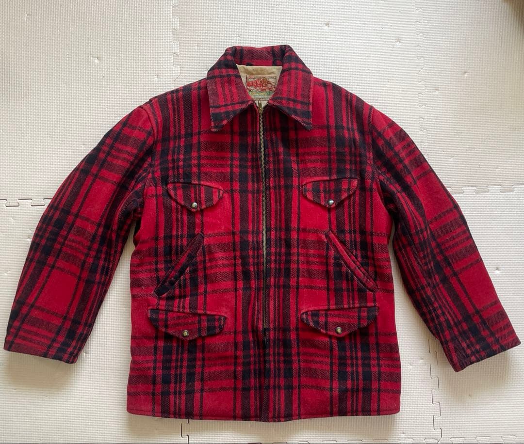 50'SWOOLENMILLS ウールマッキーノジャケットバッファローチェック