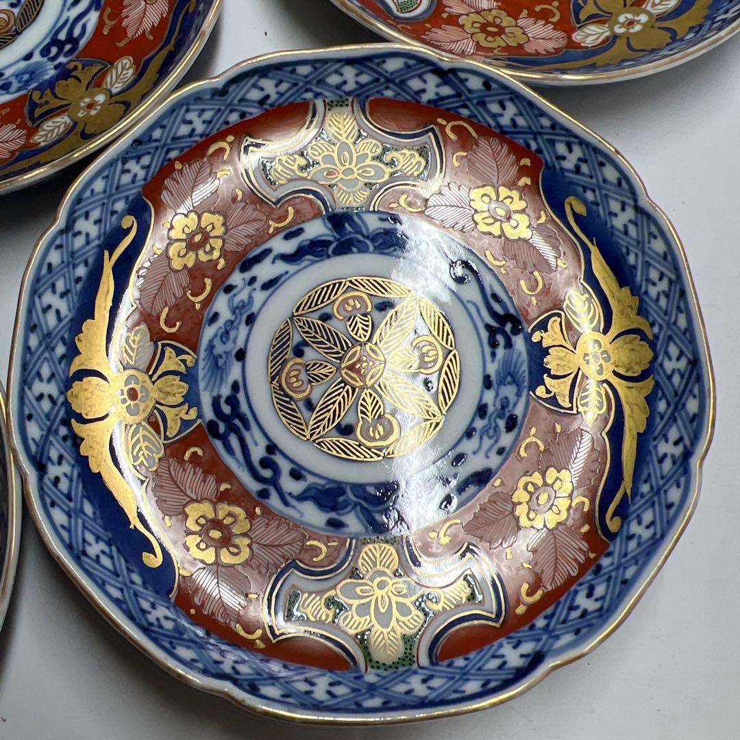 明治初期　極上手　大聖寺伊万里中皿14枚　木箱付　東Y8-0205☆2F