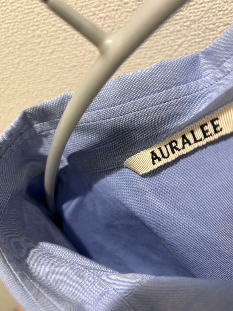 AURALEE 100%コットン ライトブルーシャツ サイズ4