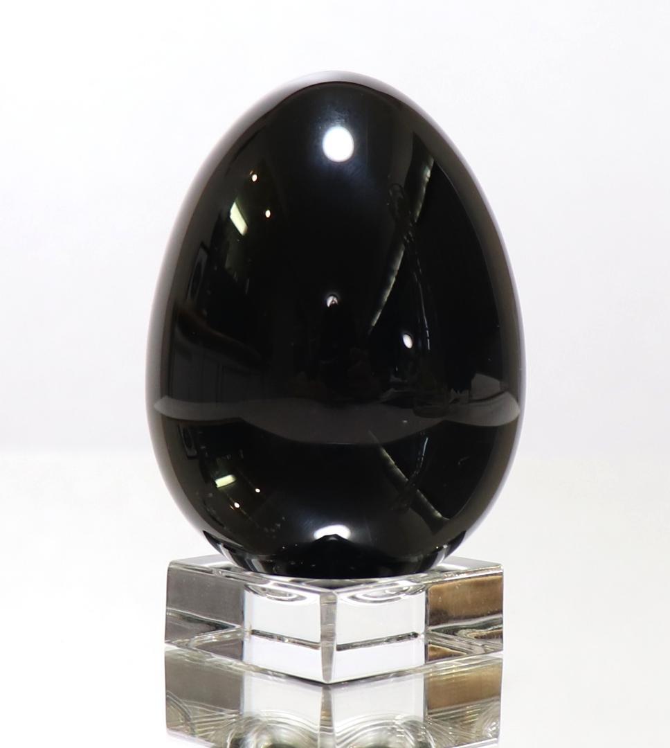 バカラ レアカラー イースターエッグ ブラッククリスタル ヴィンテージ 黒 卵型