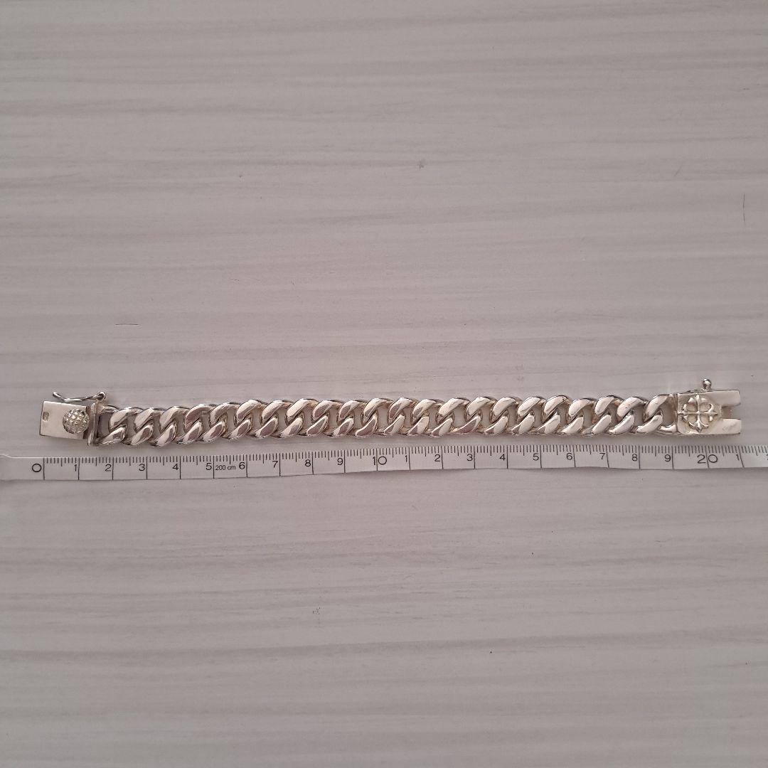 シルバー925 メンズブレスレット 喜平ブレスレット クロス