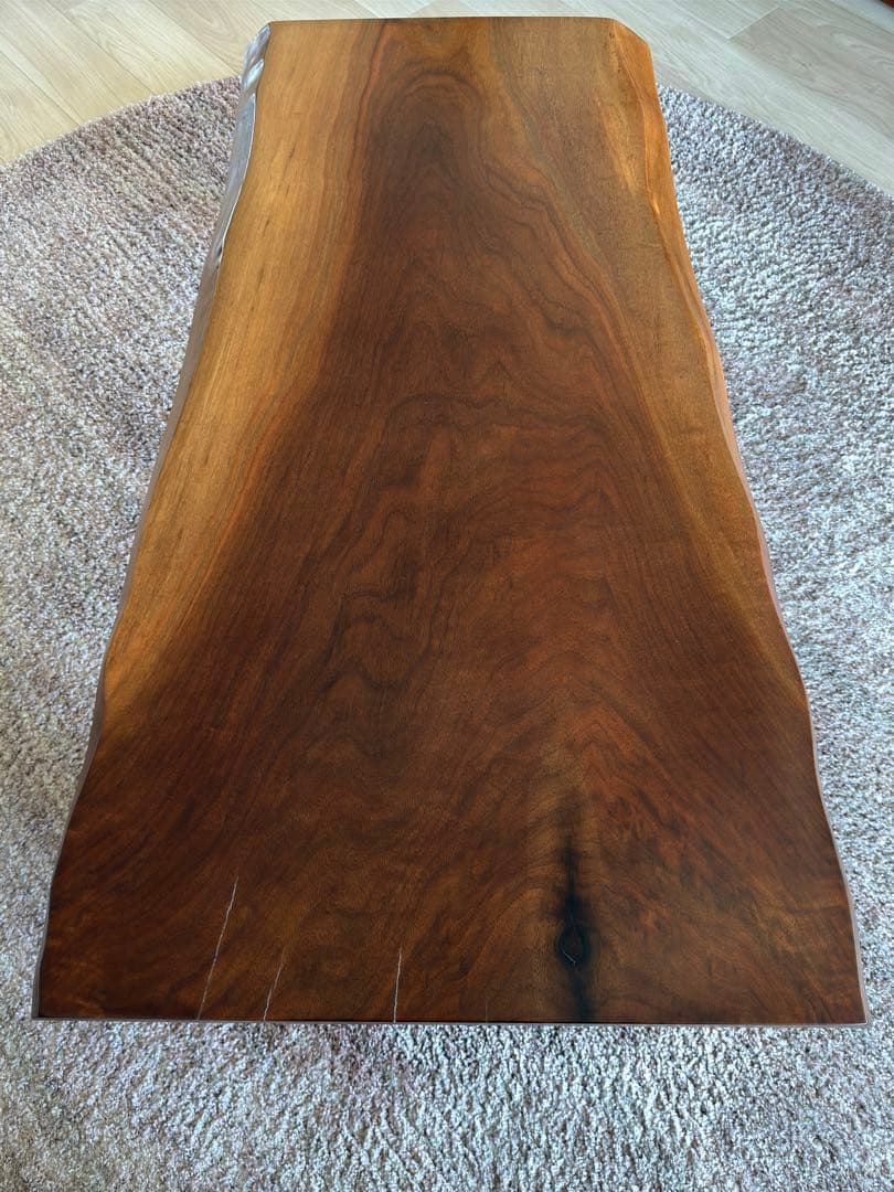 ウォールナット 一枚板 ローテーブル122cm