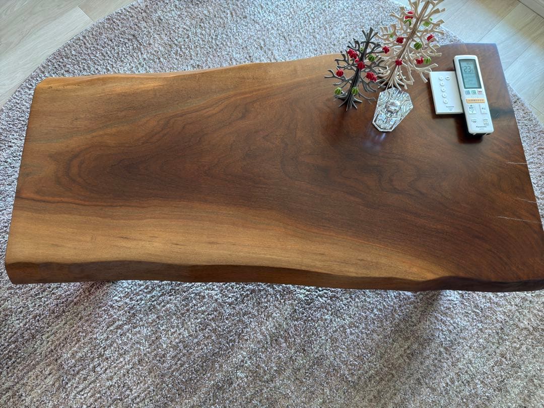 ウォールナット 一枚板 ローテーブル122cm