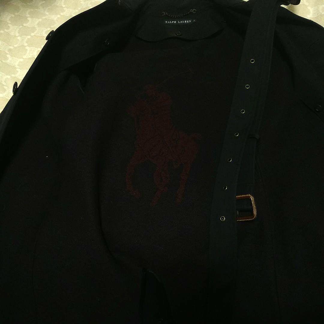 【新品】Ralph Lauren ネイビー ステンカラーロングコート　7号