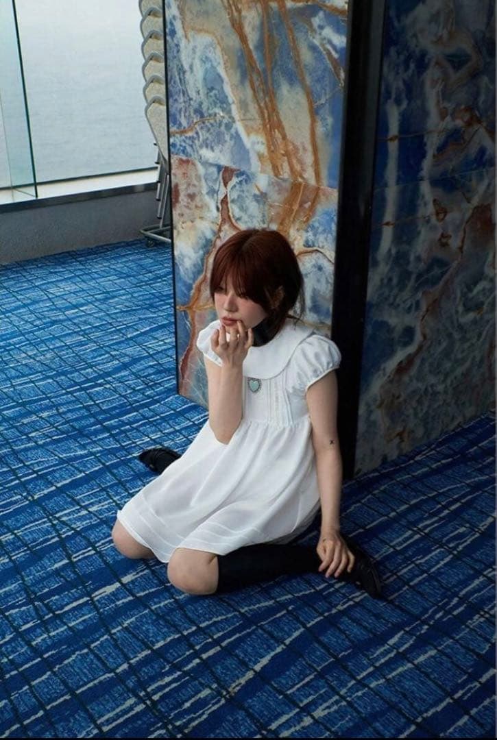 freckle ホワイト ワンピース フリル襟 パフスリーブ 新品タグ付き