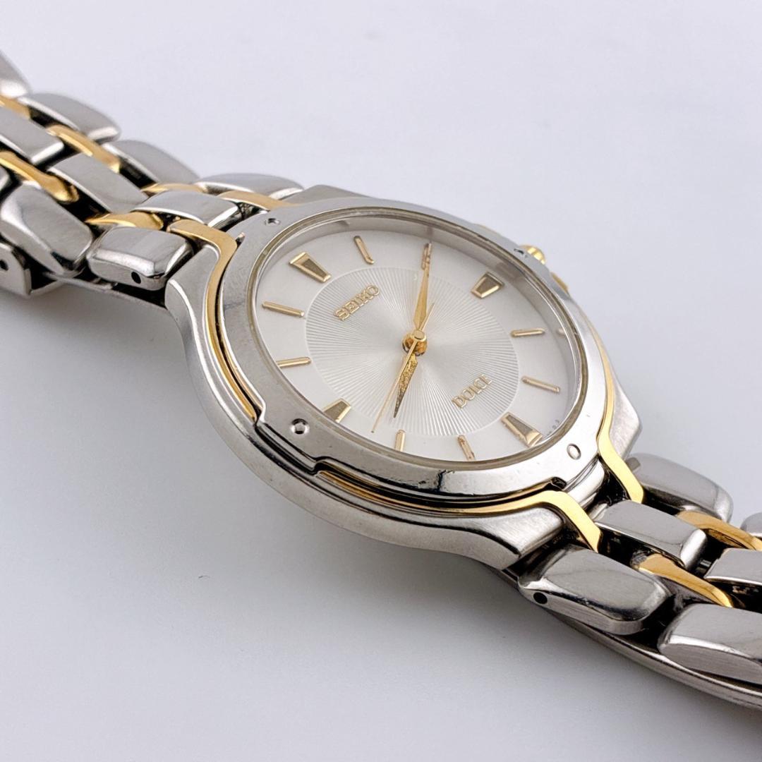 【希少/電池交換済】 SEIKO　DOLCE　腕時計　コンビ　ゴールド