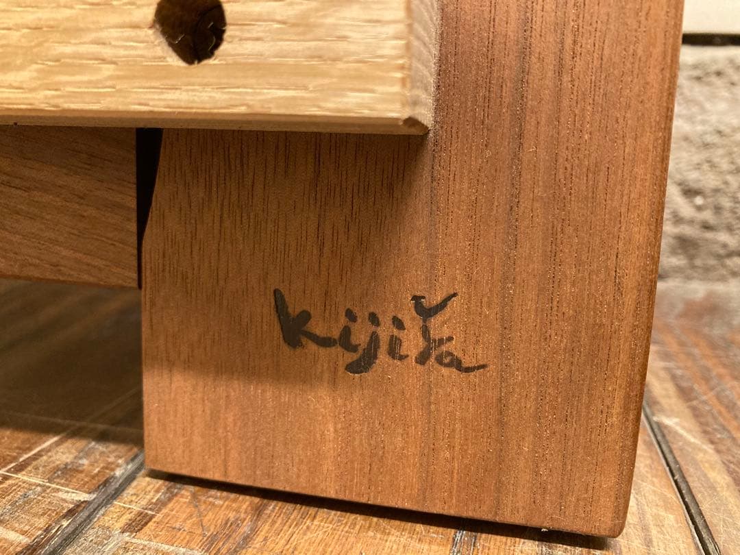 家具工房 雉子舎 ウォールナット 無垢材 台付 ウォールミラー 壁掛け 姿見