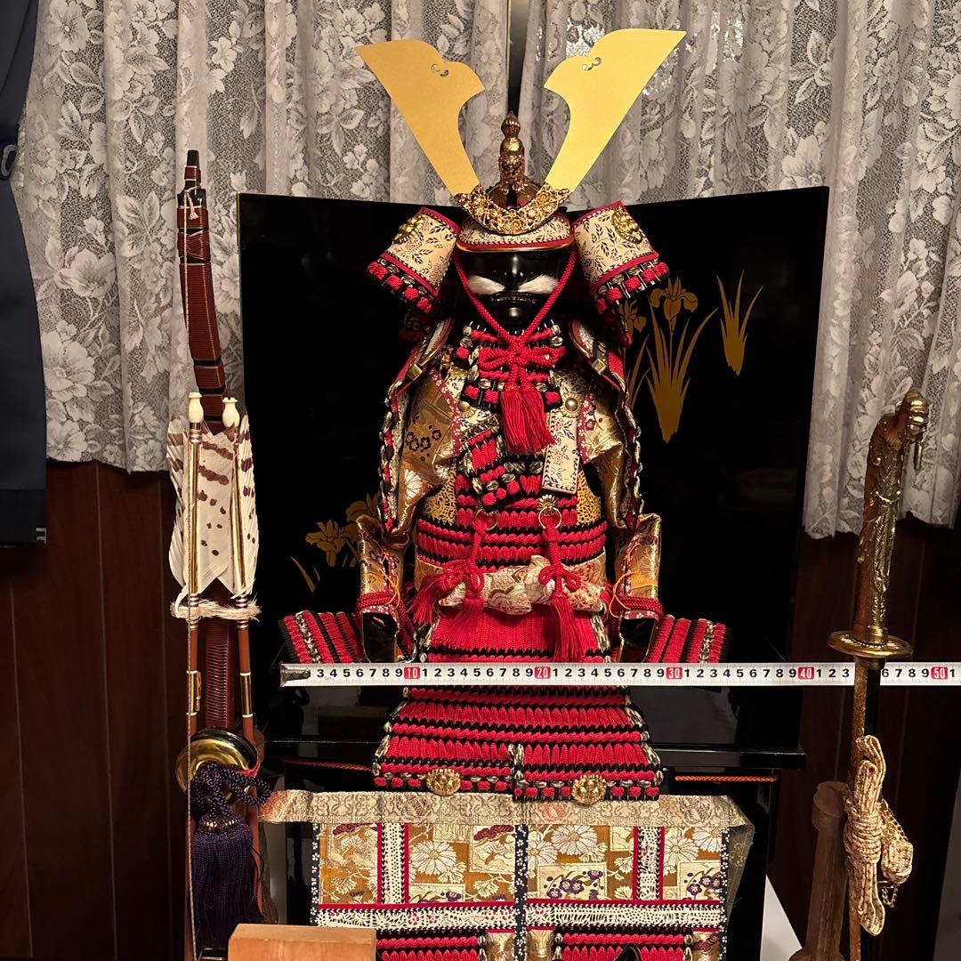 五月人形　鎧兜　本絹赤糸威大鎧