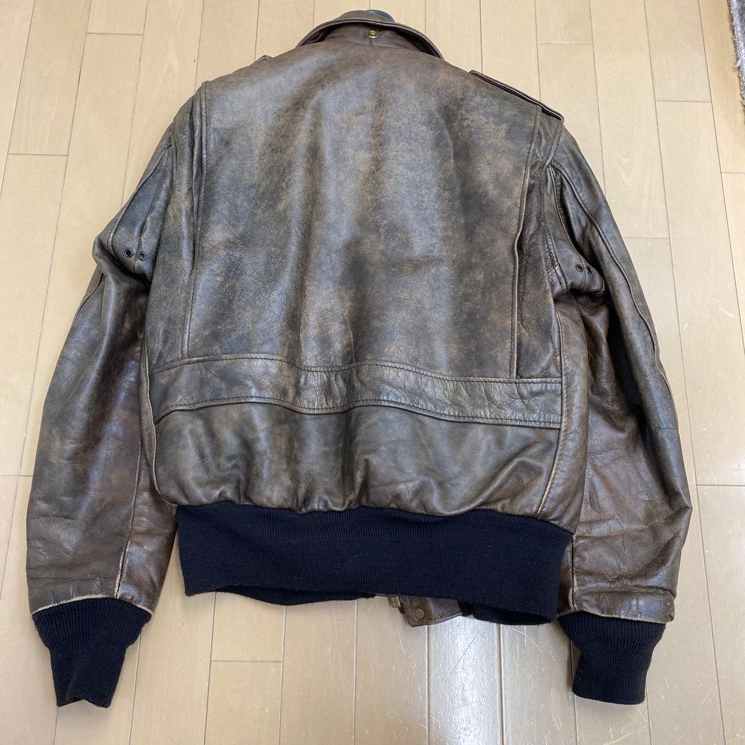 Schott ブラウン レザージャケット　バイクジャケット