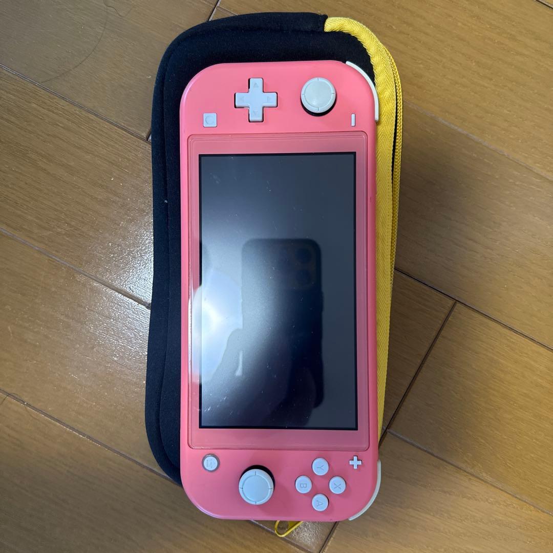 Nintendo Switch Lite ピンク ケース、microSD付き