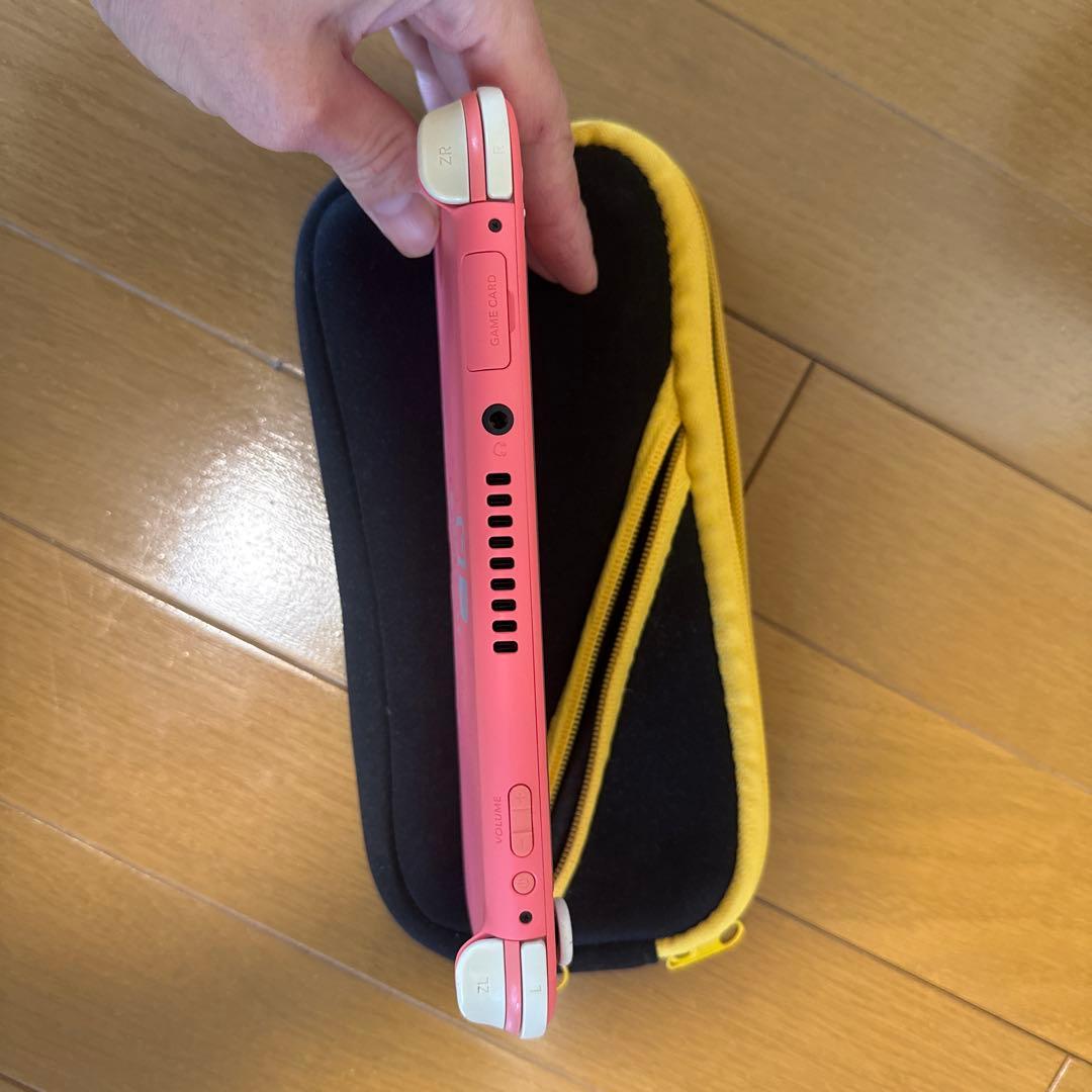 Nintendo Switch Lite ピンク ケース、microSD付き