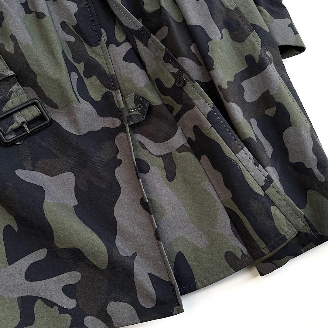 アクアスキュータム 定価18万 英国製 トレンチコート カモフラ 36 撥水加工