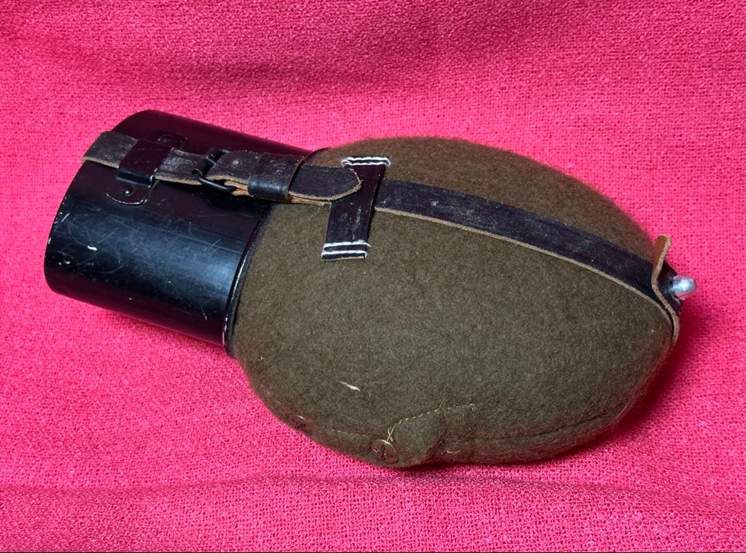 【専用】WWⅡドイツ軍／M31型アルミカップ付水筒＆兵下士官用ストレートスコップ
