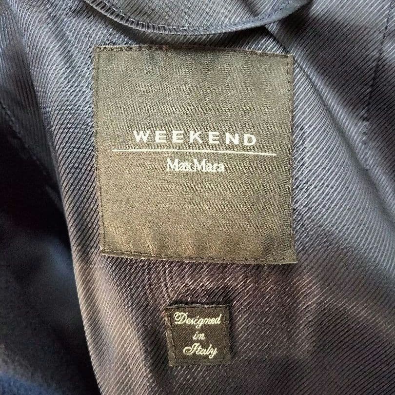 マックスマーラ　ウィークエンド　ダークブルー ロングコート 40　レディース