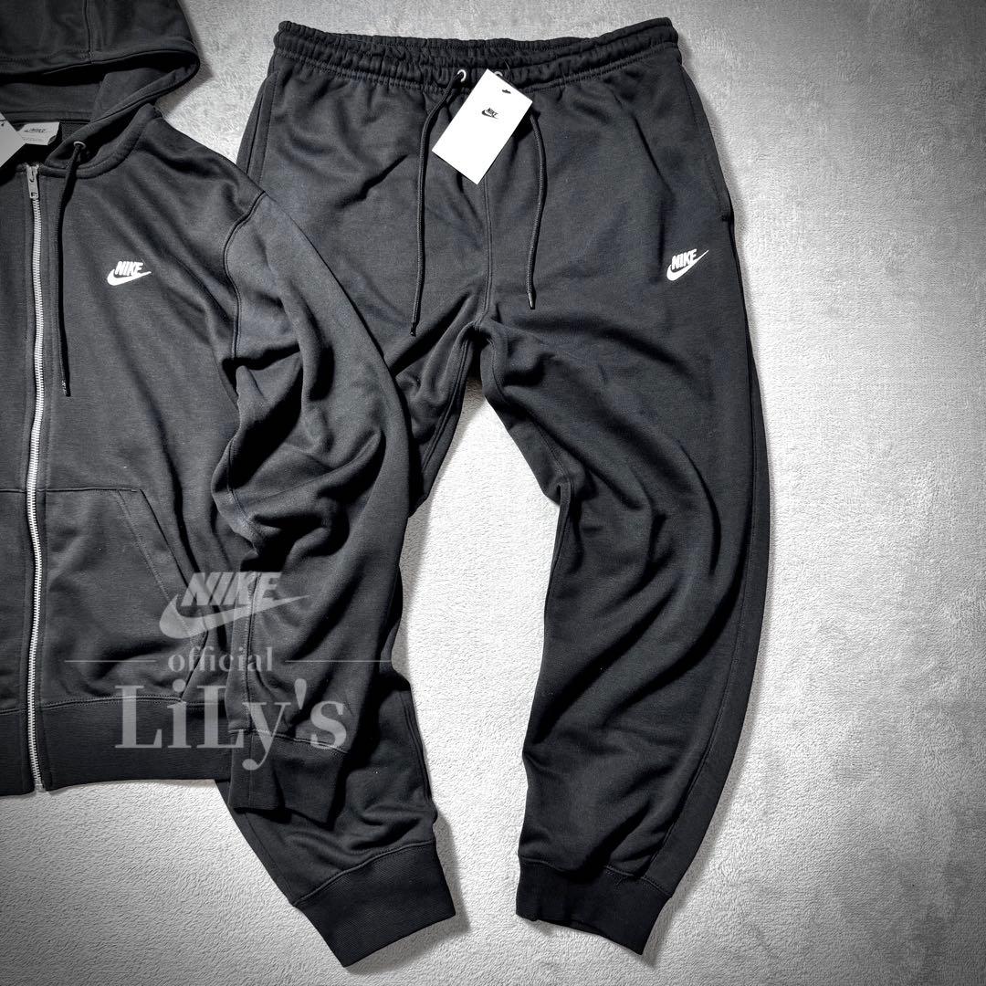 【新品未使用】NIKE上下セットアップ　2XLサイズ　黒　ブラック　ロゴ刺繍