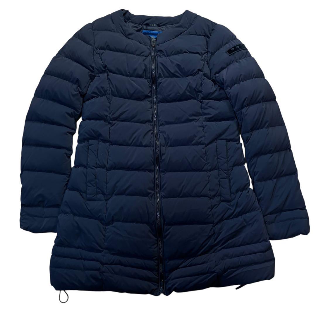 TATRAS タトラス　ノーカラー　ダウンジャケット　ロング　ネイビー　Lサイズ