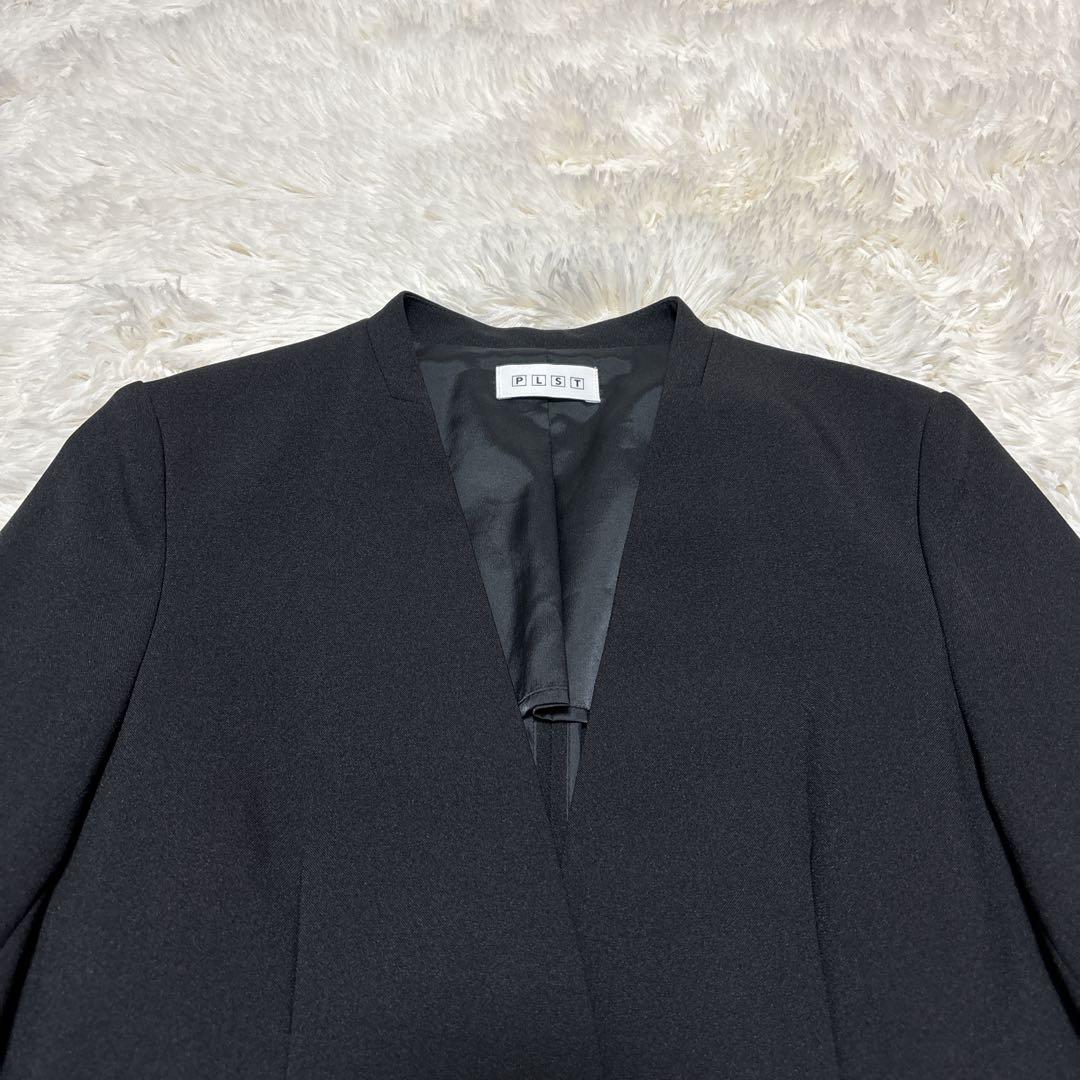 【未使用に近い】PLST　プラステ　セットアップ　ノーカラー　ブラック　Mサイズ