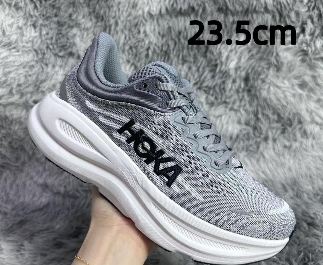 HOKA ONE ONE BONDI9 ボンダイ9スニーカー グレー23.5cm