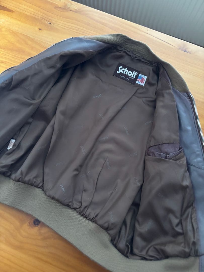 ★Schott 牛革 3L ショット(48)焦茶色