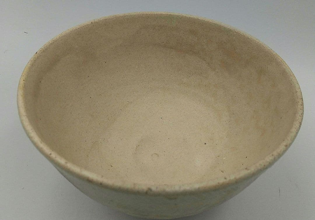 真作保証 陶泉 千漢鳳造 聞慶窯 櫛目割高台茶碗 猫掻茶碗 共箱付 未使用②