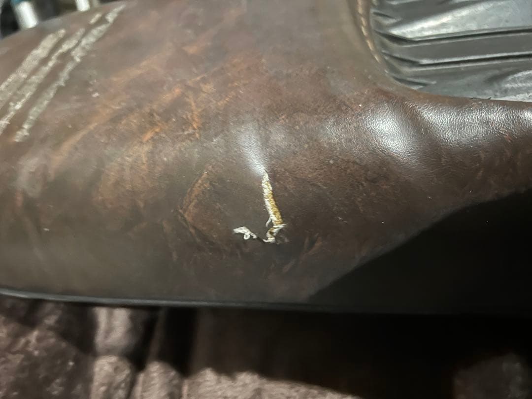 【CBX400F】3段シート　ブラウン　取り付け金具付き